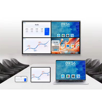Tableau blanc interactif numérique 4K avec écran tactile 20 points Android/OPS de 86/55/65/75/85/98/100 pouces, anti-reflet 4 mm pour verre/réunions