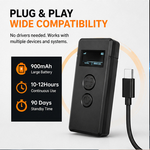 Scanner di Codici a Barre 2D Wireless Portatile WCMI, Interfaccia USB, Alta Velocità 300t/s, Disponibile per Uso in Supermercato - Product Image 2