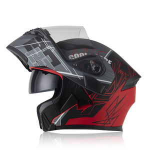 <span class=keywords><strong>Casque</strong></span> de moto <span class=keywords><strong>intégral</strong></span> à visière relevable en fibre de carbone Jiekai, double visière, certifié DOT, pour hommes - Product Image 6