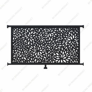 Sistema de barandilla de aluminio cortado con láser de diseño moderno Barandilla de balcón personalizada BH popular Barandilla de cubierta ornamental - Product Image 1