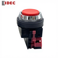 Interrupteur à bouton-poussoir momentané rouge ABN101R 16 mm IP65 NO Bouton de commande en métal IDEC