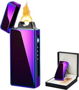 Encendedor de arco a prueba de viento recargable pulso Dual USB encendedores encendedor de cigarros eléctrico portátil para viajes al aire libre personalizado - Product Image 3
