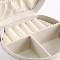 Boîte de rangement portable pour bijoux de voyage, étui organisateur, logo personnalisé, cuir PU de luxe, pour colliers, bracelets, boucles d'oreilles, bagues