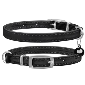 Collar de Cuero de Alta Calidad NiBao para Gatos con Campana y Correa Elástica de Seguridad para Gatos Pequeños y Grandes - Product Image 2