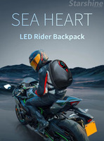 Mochila Moderna Knight con Pantalla LED, Carcasa Rígida, Negra, de Algodón y Silicona, Cierre de Cremallera, Clasificación IP54, Garantía de 3 Años para Automóvil