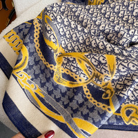 Écharpe chaîne haut de gamme européenne et américaine pour femme – Polyvalente, chaude, légère, durable, motif géométrique – Idéale pour les fêtes d'hiver et très tendance