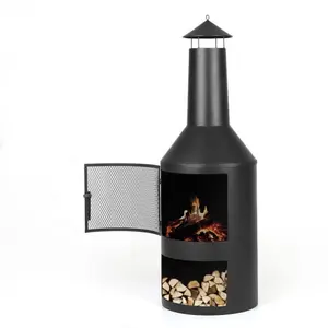 beer bottle shaped fire pits outdoor garden wood burning chimeneas fire pit