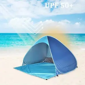 Портативная Пляжная палатка с УФ-защитой, быстро и мгновенно всплывающая портативная палатка для тента, подходит для 2 человек