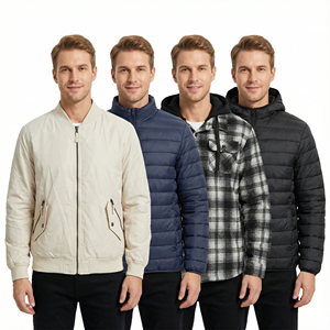 Chaqueta de Plumón Unisex Personalizada al por Mayor con Logotipo, Estampado Puff, Larga, Delgada, Informal, Cortavientos, Cálida, con Capucha Desmontable, Negra, de Verano - Product Image 2