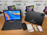 Tablet RAM 2GB ROM 32GB Android 13, PC Tablet dengan Keyboard Mouse Octa Core prosesor 10.1 inci HD layar IPS 5G Wifi