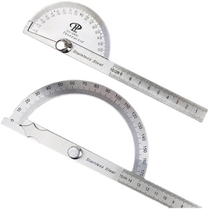 Stainless Steel Angle Ruler 0-180 Degree 10cm 15cm Precision <b>Measuring</b> <b>Tool</b> For Drafting And Construction - Product Image 1