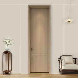 Gỗ rắn Trung Quốc bài hát thẩm mỹ nội thất phòng ngủ cửa phẳng với cách âm hoàn thành bề mặt mở - Product Image 4