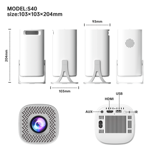 S40 Max Trò Chơi Thông Minh Máy Chiếu Di Động 4K Với Bộ Điều Khiển Trò Chơi Rạp Hát Tại Nhà Mini Pocket 3D Tính NĂNG 180 ANSI Lumen Chiếu - Product Image 5