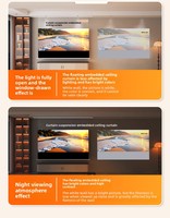 Écran de projection motorisé auto-ouvrant de haute qualité 16:9 en PET pour cinéma maison, écran électronique pour projecteur de films et de télévision ALR