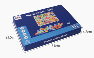 Hot bán Montessori Câu Đố hàng ngày lịch đồng hồ nhận thức bằng gỗ thời gian Bảng câu đố giáo dục học tập Trò chơi đồ chơi bộ - Product Image 6