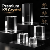 HBL Vente en gros de prismes en verre cristal transparent, cube en cristal K9 pour gravure de logo personnalisé, cadeaux souvenirs, ornements