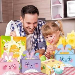 24-pack <b>Easter</b> Happy <b>Gift</b> <b>Box</b>, Rabbit Egg <b>Gift</b> <b>Box</b> with Handle, Customizable as per Requirements - Product Image 5