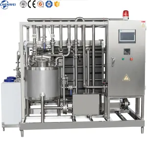 Placa de suco de cerveja totalmente automática, 500-5000l, leite, pasteurização, lote, máquina de pasteurização