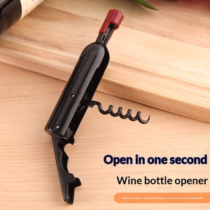 Fabrikneuer <span class=keywords><strong>2</strong></span>-in-1 Kellner-Korkenzieher aus Edelstahl: Multifunktionaler, faltbarer Flügel-Korkenzieher in Flaschenform mit Magnet für Bier und Rotwein – <span class=keywords><strong>TKT</strong></span> - Product Image 1