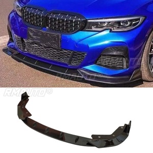 Diffuseur de pare-chocs avant de voiture, spoiler, séparateur, noir brillant, pièce de modification pour BMW Série 3 G20 G28 2020-2022, accessoires de voiture - Product Image 1