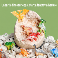 Kit d'excavation d'œufs de dinosaures, ensemble de jouets d'archéologie avec 12 figurines de dinosaures et outils, cadeau éducatif STEM pour enfants