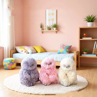 Peluche Hibou Paresseux Chanteur 18cm en Polyester et Coton PP, Accessoire de Sac Mignon pour Cadeaux de Fêtes, à partir de 14 ans