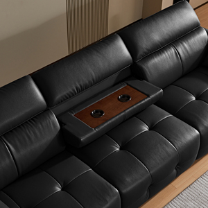 Canapé-lit moderne en cuir et tissu, trois places, avec cadre en bois et dossier rembourré, garantie 1 an, pour salon et appartement - Product Image 4