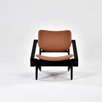 Ensemble de chaises longues confortables en bois massif faites à la main pour salon, chambre, salle à manger, extérieur – Mobilier moderne, minimaliste, élégant et durable