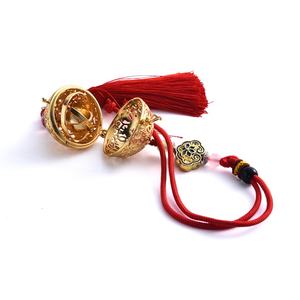 Customized Design Globe Shape Gold Hollow Metal Car Fragrance with Tassel - Product Image 5