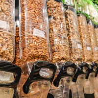 Distributeurs de nourriture en vrac à gravité pour bonbons et noix, très vendus, pour l'affichage et le stockage