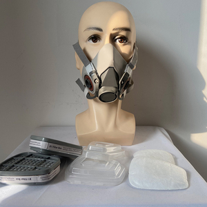 Masque demi-visage certifié CE 6200 avec cartouche filtrante, <span class=keywords><strong>protection</strong></span> multi-gaz pour soudure chimique, laboratoire, directement de l'usine - Product Image 6
