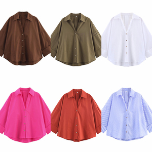 Chemisier Chic Femme 2026 – Nouvelle Collection Automne – Blouse en Lin Mélangé à Manches Larges – Chemises Vintage à Manches Longues pour Femme – Hauts Élégants - Product Image 5