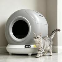 OEM/ODM MIYA Bac à litière intelligent pour chat en plastique ABS, contrôle par application WiFi, nettoyage automatique, facile à nettoyer, 78L