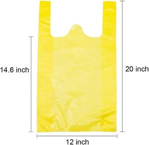 ถุงขยะเสื้อยืดขายส่ง ถุงพลาสติกแบบเสื้อกั๊กแข็งแรง รับผลิตแบบ OEM ODM - Product Image 1