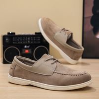 Chaussures décontractées pour hommes d'automne, à enfiler, bout rond, grandes tailles 39-45, mocassins confortables pour homme