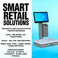 Timbangan Supermarket Langsung dari Pabrik Sistem POS Layar Sentuh Mesin Kasir Printer Label Barcode Pengenal AI Bluetooth