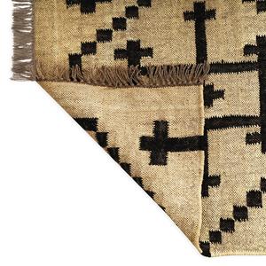 Alfombra de yute de lana Kilim geométrica rústica moderna de primera calidad, alfombra tejida a mano para sala de Estar, comedor, decoración de oficina, duradera para alfombras y juegos - Product Image 4