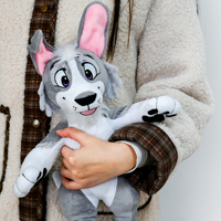 Peluche personnalisée en fourrure longue et douce de qualité supérieure, jouet artisanal en fourrure d'animal sauvage, étiquette personnalisée pour la vente en ligne