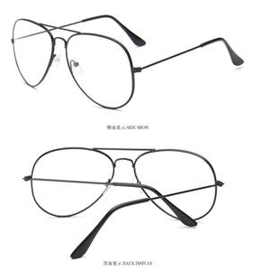 Neue <span class=keywords><strong>Pilot</strong></span> Unisex Brillen Retro Design Profession eller Anti-Blaulicht schutz Schwarz/Gold Spiegel Modisches Metall PC-Material - Product Image 2