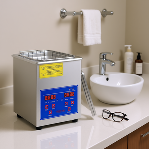 Nettoyeur à ultrasons 2L 40kHz en acier inoxydable avec minuterie numérique pour bijoux, montres et lunettes 110V - Product Image 2