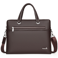 New Designer Black Custom Briefcase Purse Handbag Men's PU Leather Laptop Messenger Bag Waterproof Briefcases