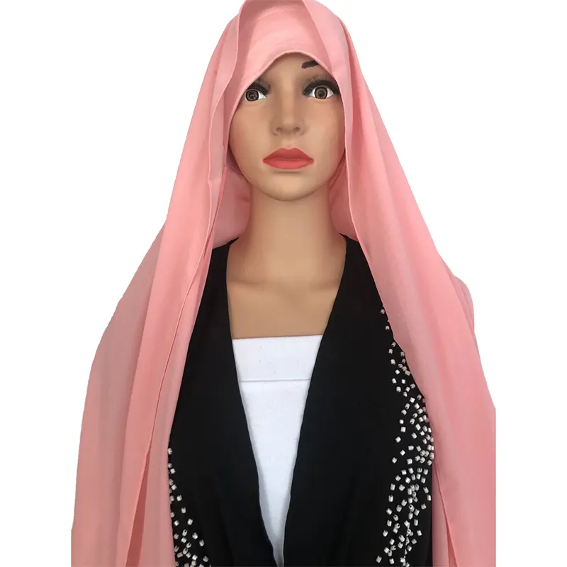 muslim headscarf Professional factory wholesale custom plain silk hijab heavy chiffon