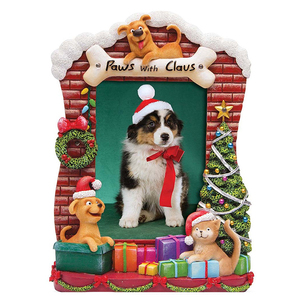 Porta-Retrato de Resina Iluminado <span class=keywords><strong>com</strong></span> Tema de Natal para Cães e Gatos 5" X 7" - Product Image 1