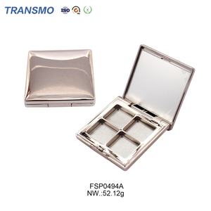 Palette de fards à paupières personnalisée, emballage vide pour palette de fards à paupières, miroir intégré, 4 compartiments carrés, étui compact pour poudre - Product Image 2