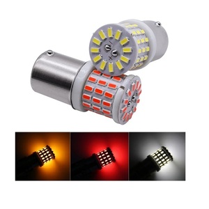 BAU15S-bombilla LED <span class=keywords><strong>7507</strong></span> <span class=keywords><strong>PY21W</strong></span> 1156PY de alta potencia, amarillo ámbar, 57 SMD 3014, luces de señal de giro delantero, lámpara indicadora de dirección - Product Image 1