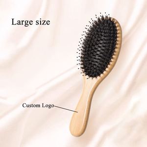 Cepillo de masaje capilar de madera ecológico con cerdas de nailon de alta calidad, mango de bambú y cojín de aire. - Product Image 6