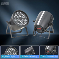 Projecteur LED PAR Dimmable 18*10W RGBW à Boîtier en Aluminium Durable, Modèle Privé, DMX/Activé par le Son, Ra80, pour DJ, Discothèque, Fête, Concert