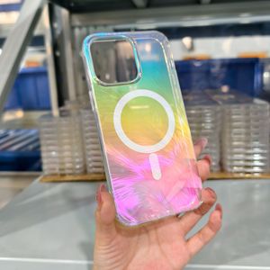 Funda Magnética Transparente IMD para Teléfono Móvil 17 Pro Max, Funda Transparente con Láser para <span class=keywords><strong>iPhone</strong></span> 11 12 13 14 Plus 15 16 Pro Max - Product Image 2