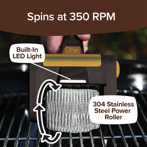 Cepillo Limpiador de Parrilla Eléctrica Recargable 2026, Cepillo Giratorio 360° con Luz LED, Limpiador de Parrilla Inalámbrico de Acero Inoxidable - Product Image 3