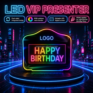 Custom Logo Bar Club VIP Reception RGB Handheld Acrylic LED Scrolling Text Display <b>Message</b> <b>Board</b> Sign - Product Image 1